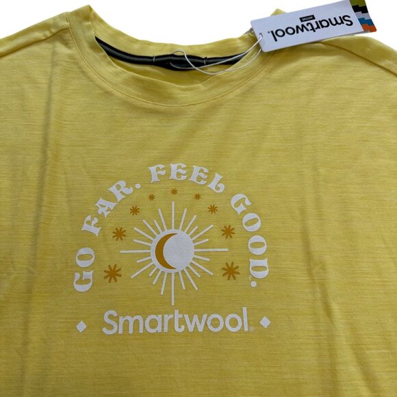 Smartwool Womens Yellow Sleeveless Tee XL Merino Wool & Polyester - Picture 2 of 11